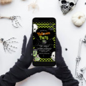 Kids Green Halloween-Party Einladung