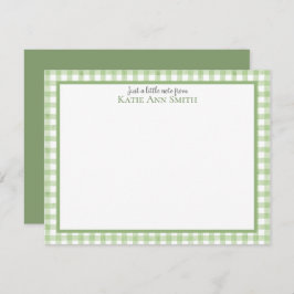 Kids Green Personal Stationery Mitteilungskarte