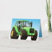 Kid's Green Tractor Karte (Vorderseite)