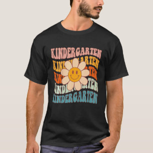 Kids Groovy Kindergarten Stimmung Gänseblümchen Re T-Shirt