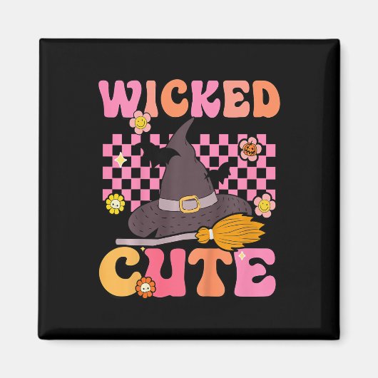 Kids Groovy Wicked Niedlich HexenHalloween Kostüm Magnet (Vorne)