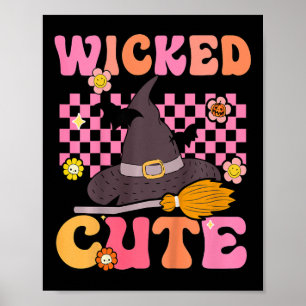 Kids Groovy Wicked Niedlich HexenHalloween Kostüm  Poster