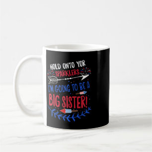 Kids große Schwester Funken 4. Juli Schwangerschaf Kaffeetasse