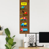 Kids Growth Construction Trucks Poster (Heimbüro)