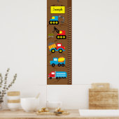 Kids Growth Construction Trucks Poster (Küche)
