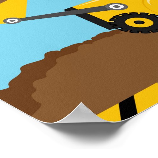 Kids Growth Construction Trucks Poster (Ecke)