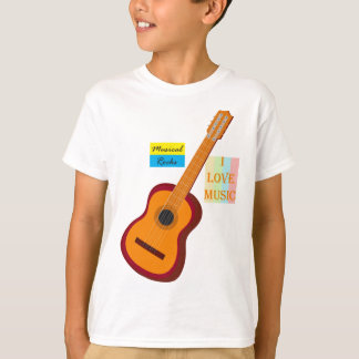 Kids Guitar T - Shirt. musikalischer T - Shirt