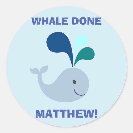 Kids gute Arbeit ermutigen Belohnung Niedlichen Sp Runder Aufkleber (Vorderseite)