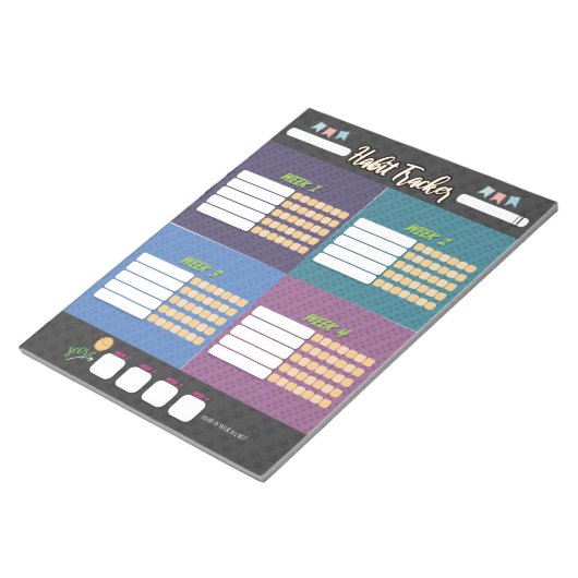 KIDS HABIT TRACKER Notepad Notizblock (angewinkelt)