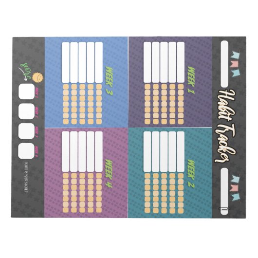 KIDS HABIT TRACKER Notepad Notizblock (Vorderseite)