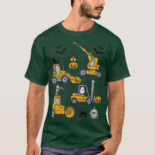 Kids Halloween Bauwagen Kürbispukin T-Shirt