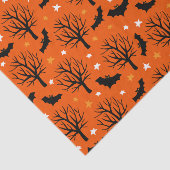 Kids Halloween Black Bats Creepy Old Tree Seidenpapier (Ausschnitt)