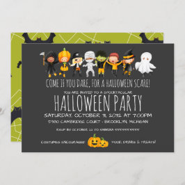 Kids Halloween Celebration Niedlich Costume Party Einladung