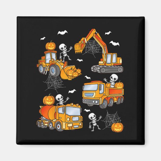 Kids Halloween Construction Trucks Costume Toddler Magnet (Vorne)
