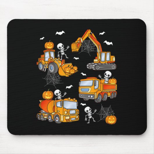 Kids Halloween Construction Trucks Costume Toddler Mousepad (Vorne)