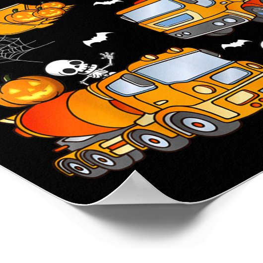 Kids Halloween Construction Trucks Costume Toddler Poster (Ecke)