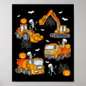 Kids Halloween Construction Trucks Costume Toddler Poster (Vorne)
