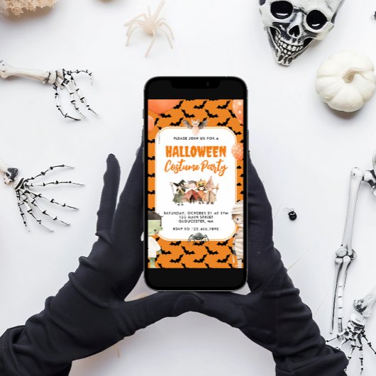 Kids Halloween Costume Party Einladung