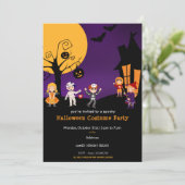 Kids Halloween Costume Party Einladung (Stehend Vorderseite)