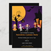 Kids Halloween Costume Party Einladung (Vorne/Hinten)