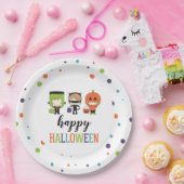 Kids Halloween Costume Party farbenfroh Pappteller (Party)