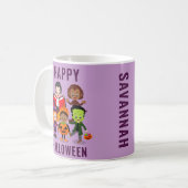Kids Halloween Costume Party Individuelle Name Kaffeetasse (Vorderseite Links)