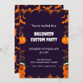 Kids Halloween Custom Party Einladung (Vorne/Hinten)