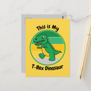 Kids Halloween Dinosaur Das ist mein T-Rex Dinosau Postkarte