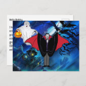 Kids Halloween Dracula Custom Message Feiertagspostkarte (Vorne/Hinten)