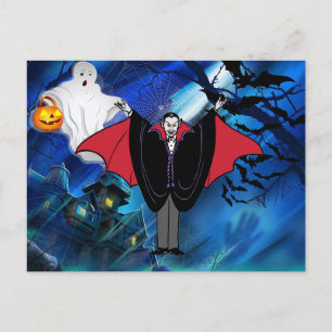 Kids Halloween Dracula individuelle Nachricht Feiertagspostkarte