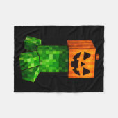 Kids Halloween Gamer Xel Jack O Lantern Pumpkin Bo Fleecedecke (Vorderseite (Horizontal))