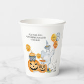 Kids Halloween Ghost und Kürbislaterne Pumpkins Pappbecher (Rückseite)