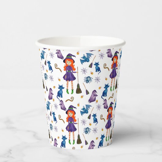 Kids Halloween Hexen Papiertasse Pappbecher (Links)