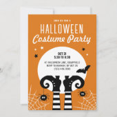 Kids Halloween Hexenfüßenkleidung Party Einladung (Vorderseite)