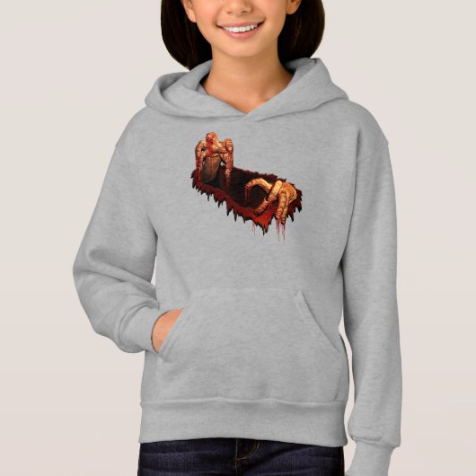 Kid's Halloween Hoodie Costume Zombie Sweatshirt (Vorderseite)