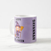 Kids-Halloween-Individuelle Name Kaffeetasse (Vorderseite Links)