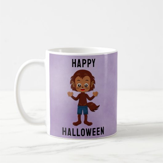 Kids-Halloween-Kostüm Werewolf-Individuelle Name Kaffeetasse (Links)