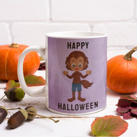 Kids-Halloween-Kostüm Werewolf-Individuelle Name Kaffeetasse
