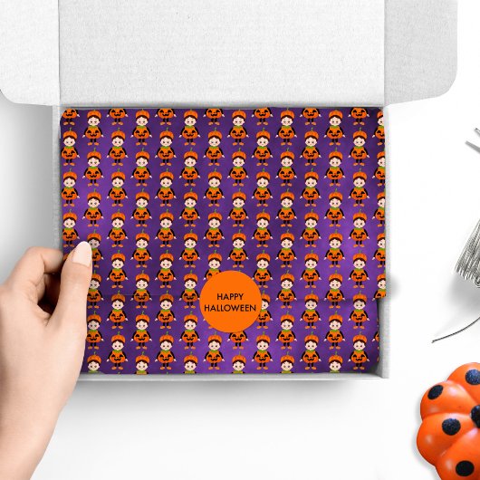 Kids-Halloween-Kürbiskostüm Seidenpapier