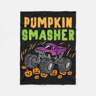 Kids Halloween Monster Truck Pumpkin Smasher Boys Fleecedecke