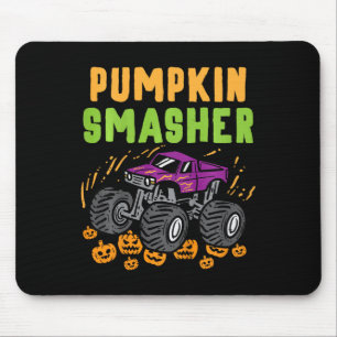 Kids Halloween Monster Truck Pumpkin Smasher Boys Mousepad