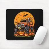 Kids Halloween Monster Truck Skeleton Pumpkin Boys Mousepad (Mit Mouse)