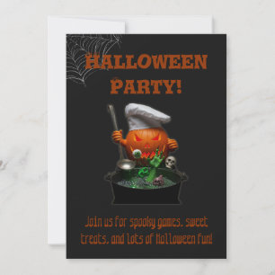 Kids Halloween-Niedlich Spooky Pumpkin-Design Einladung