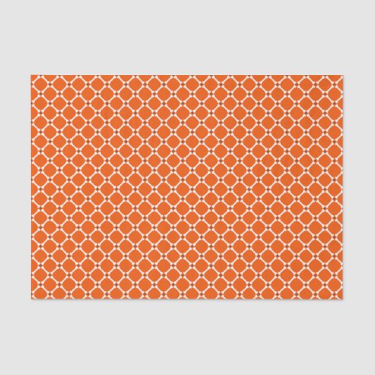 Kids Halloween Orange Muster Kreis in Diamond Seidenpapier (Vorderseite)