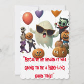 Kid's Halloween-Party Einladung (Rückseite)