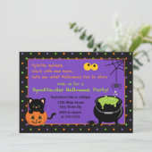 Kid's Halloween-Party Einladung (Stehend Vorderseite)