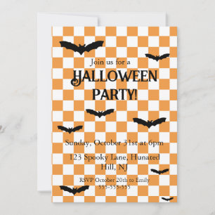 Kids Halloween-Party Einladung Spookobas Fledermäu