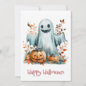 Kids Halloween Party I Ghost Einladung (Rückseite)