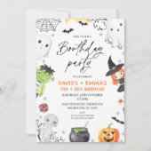 Kids Halloween Party Join Birthday Einladung (Vorderseite)