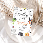 Kids Halloween Party Join Birthday Einladung<br><div class="desc">Kinder Halloween Party Join Birthday Einladung Niedlichen Kinder zum Geburtstag-Party Einladung mit einer Hexe,  Kürbis,  Frankenstein,  Mumie,  Geister und mehr. Diese gemeinsame Geburtstagseinladung von Halloween ist für eine Geburtstagsfeier im Oktober geeignet.</div>